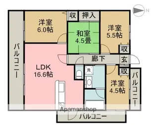 スクエア名古屋港【5階】の間取り