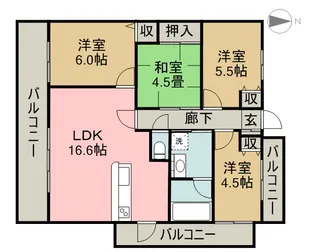 スクエア名古屋港【3階】の間取り