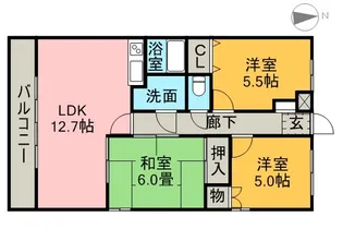 サンモールⅠ【5階】の間取り