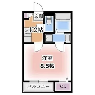 クレフラスト鶴里【2階】の間取り