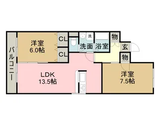 高杉ハイツ丹羽【4階】の間取り