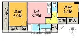 クレール大島【3階】の間取り