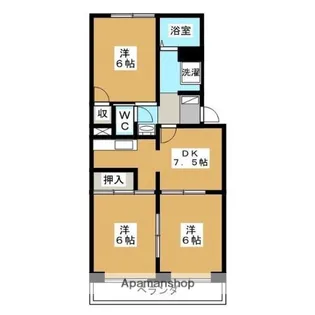 シャトーA【1階】の間取り