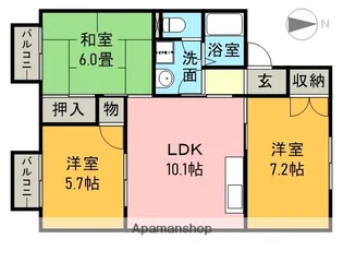 サティスフェール【2階】の間取り