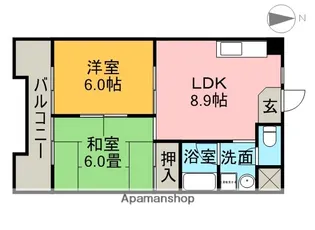 レスカール一番町【9階】の間取り