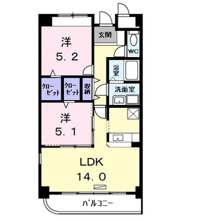 プレシャスコート【6階】の間取り