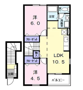 ヴェローナ【2階】の間取り