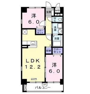 フルール【5階】の間取り
