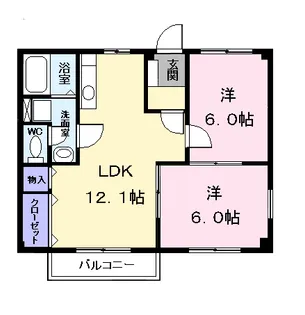 ニューシティ戸田A【1階】の間取り