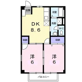 パルシオ柴田【2階】の間取り