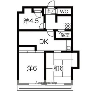 Kスクエアサウス【5階】の間取り