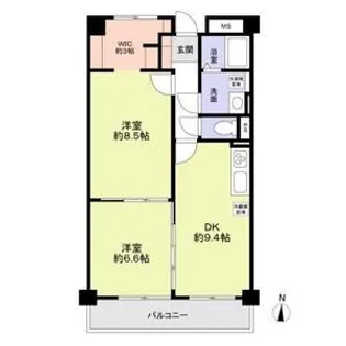 プライム八田【4階】の間取り