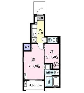 クレメント ハウス【102号室】の間取り