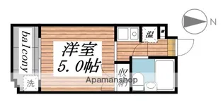 1Rの間取り画像