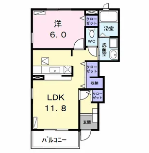 グレース ヴィラ Ⅰ【1階】の間取り