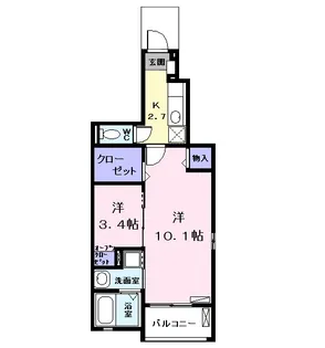 エターナル Ⅰ【101号室】の間取り