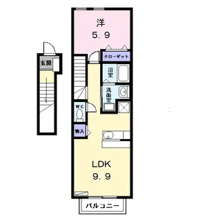 アンテノール【2階】の間取り