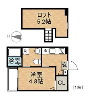 CREA遠若【1階】の間取り