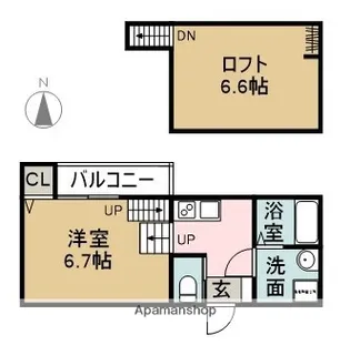 アルバーノ大江 A棟【1階】の間取り