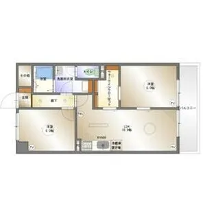 ドミール芝【103号室】の間取り