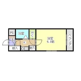 メゾン鶴里【201号室】の間取り