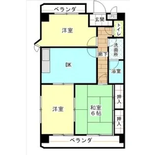 リバーサイド雅【4階】の間取り