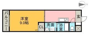 リヴィエール新【1階】の間取り