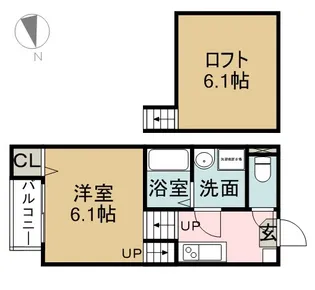 DUPLEX豊田本町【2階】の間取り