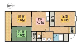 ハイツ・エスポアール【3階】の間取り