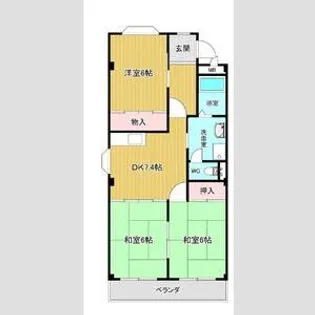 ベルシェ幸【3階】の間取り