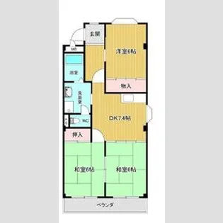 ベルシェ幸【3階】の間取り