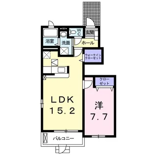 リベルテ道徳【1階】の間取り