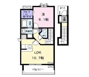ノーブル港西 Ⅰ【2階】の間取り