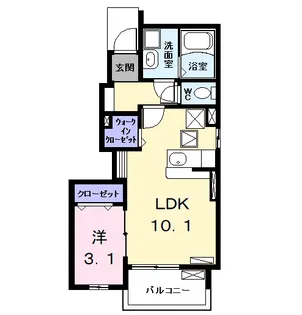 ノーブル港西 Ⅰ【1階】の間取り
