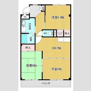 パストラーレ壱番館【2階】の間取り