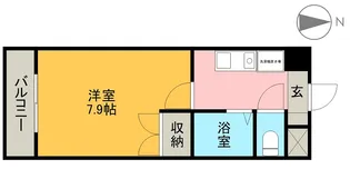 第2コーポ魚半【3階】の間取り