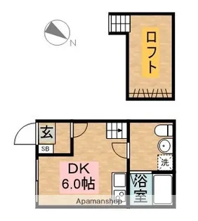 Leialoha道徳【1階】の間取り