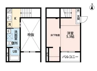 1Rの間取り画像