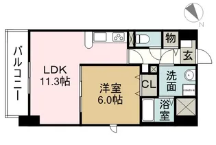 ベルデュールⅢ【7階】の間取り