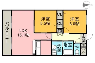 Lumiere Duo FB館【3階】の間取り