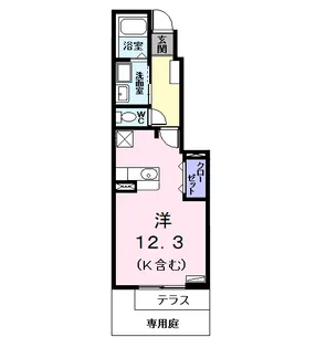 カフェオーレBAN Ⅰ【1階】の間取り