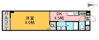 Lumiere DUO SA館【206号室】の間取り