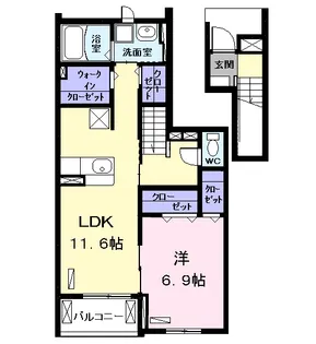 プリムローズ M【2階】の間取り