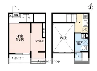 AO AQUA【1階】の間取り