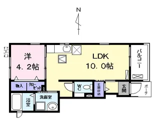 カレント 築港堤Ⅱ【1階】の間取り