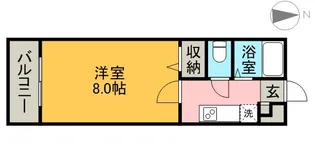 Amour シャンテ【1階】の間取り