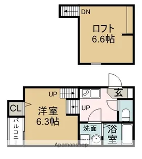 A.K.15六番町【1階】の間取り