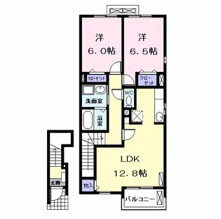カーサプリーマ1【2階】の間取り