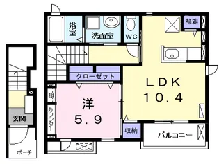 エレガンシア アンジュ【2階】の間取り