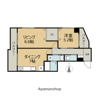 コンフォート六番【3階】の間取り